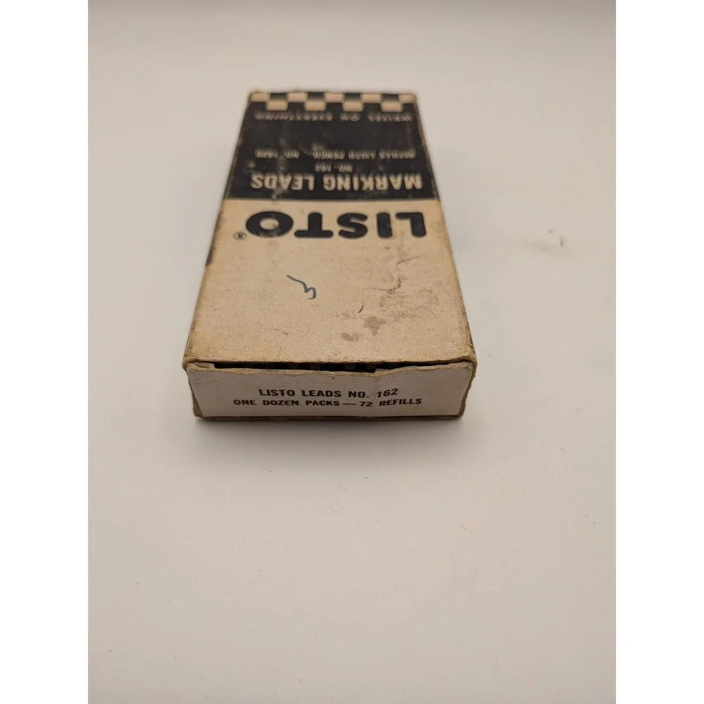 Vintage Listo Marking Leads No 162 Black Refills for 1620 Pencil 35 Count USA